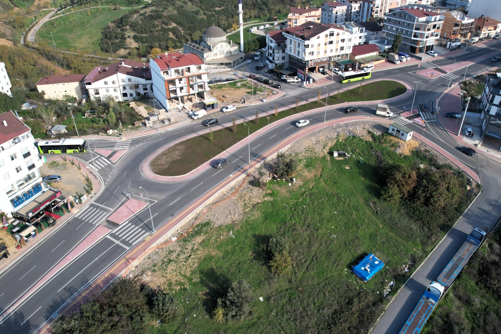 Kocaeli Gebze’de trafik dönel kavşaklarla rahatlıyor