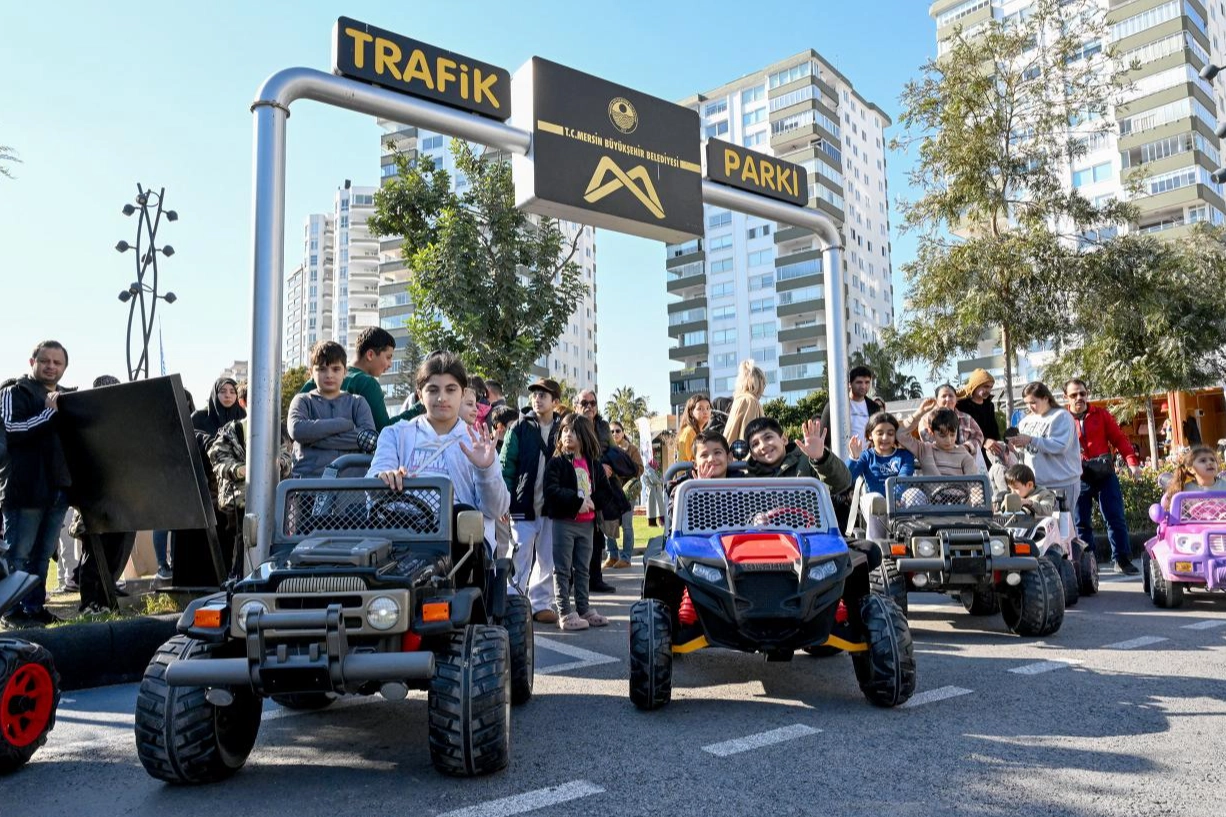 Mersin’de Trafik Park yarıyıl tatilinde çocukların akınına uğradı