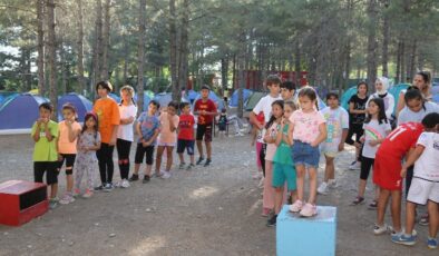 Kayseri’de doğa kampına yoğun ilgi