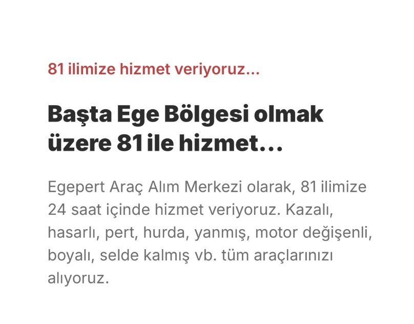   Aracınız kazalı olsa bile değerini kaybetmez! Egepert, kazalı araç