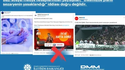 Bazı sosyal medya hesaplarından paylaşılan, Türkiye’de planlı sezaryenin yasaklandığı iddiasının