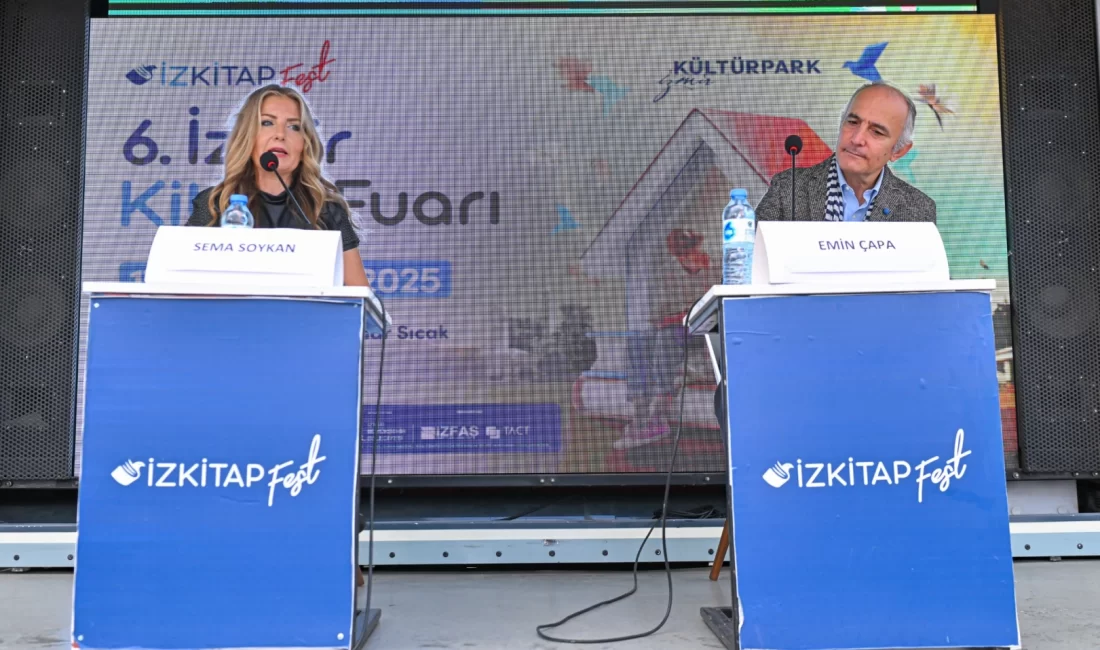Emin Çapa ve Sema Soykan İZKİTAP’ta okuyucularla buluştu İzmir Büyükşehir Belediyesi’nin ev sahipliğinde, İZKİTAP – 6. İzmir Kitap