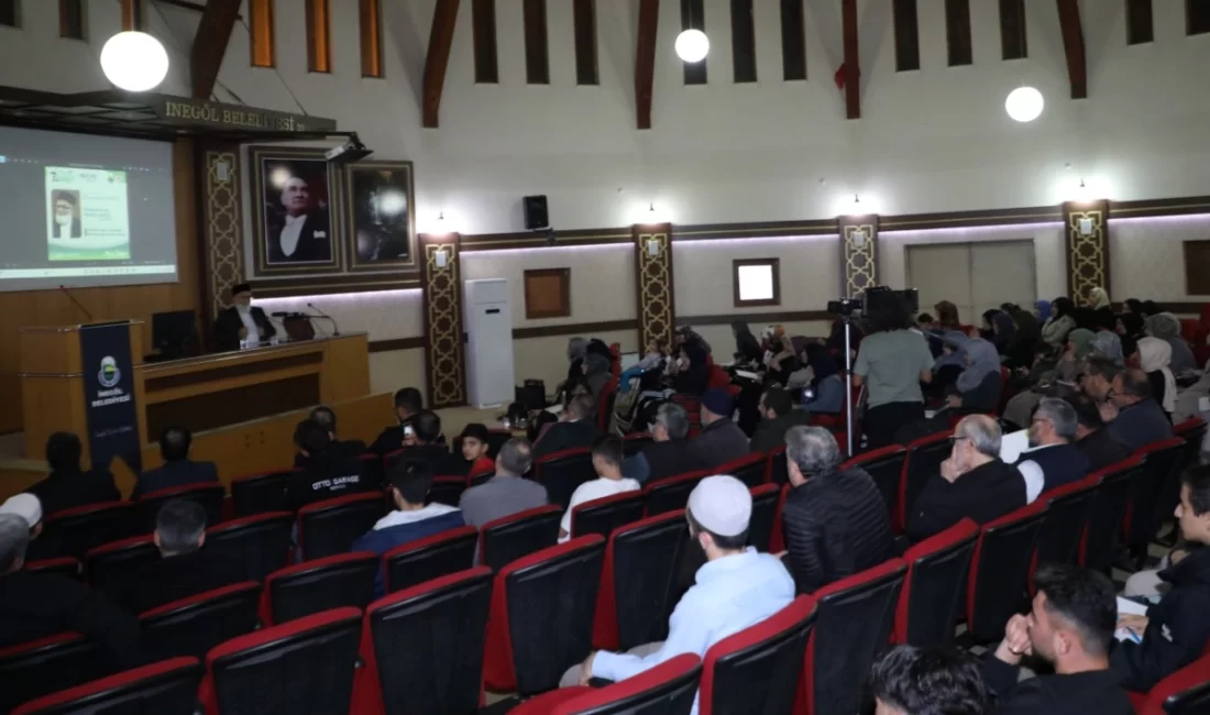 Hasan Basri Balcı “Huzurlu Ve Mutlu Ailenin” şifrelerini anlattı İnegöl Belediyesi’nin Aile Hayatı İyileştirme Derneği iş birliğinde düzenlediği “Aile