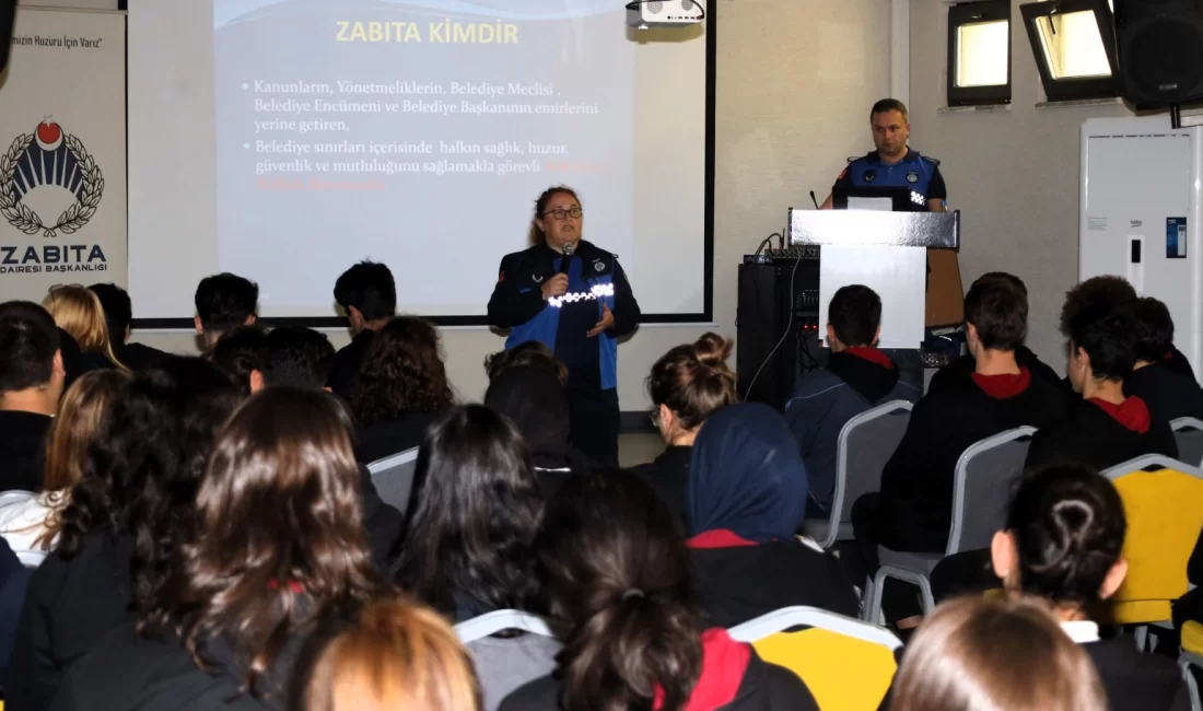 Kocaeli zabıtası öğrencilerle buluştu Kocaeli Büyükşehir Belediyesi Zabıta Dairesi Başkanlığı ekipleri, Körfez Oruç Reis