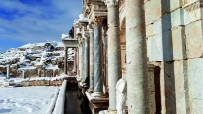 Burdur’da Sagalassos antik kentinde Antoninler Çeşmesi restore ediliyor. Efesus Stone,