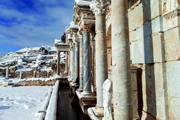 Burdur’da Sagalassos antik kentinde Antoninler Çeşmesi restore ediliyor. Efesus Stone,