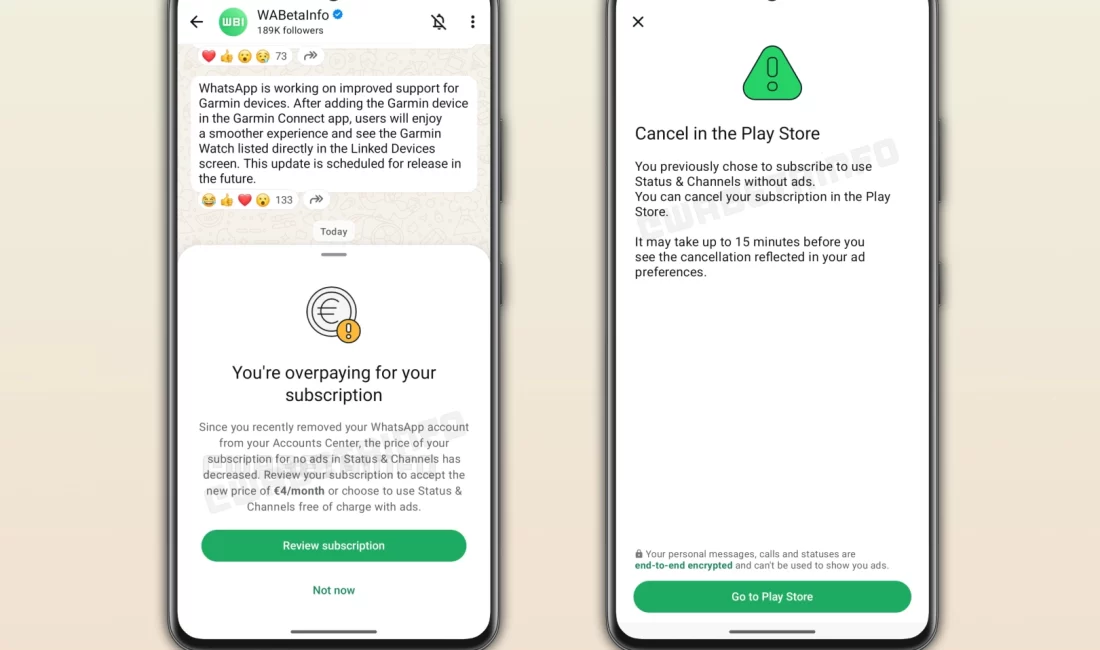 Meta, WhatsApp için reklamsız abonelik modelini test etmeye başladı. Kullanıcılar,